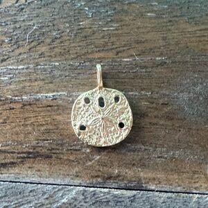 14k Gold Sand Dollar Pendant